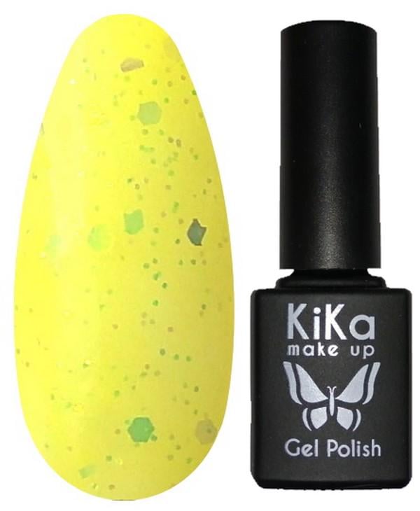 Гель-лак Kika №061 с блестками 8,5 мл Желтый (KGP-061)