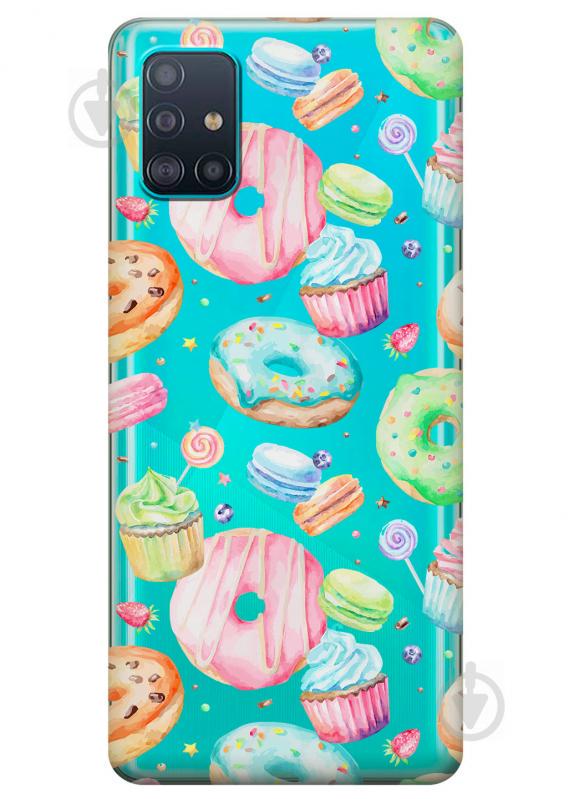 Прозрачный силиконовый чехол iSwag для Samsung Galaxy A51 с рисунком - Пончики (KS3155) Прозрачный силиконовый чехол iSwag для Samsung Galaxy A51 с рисунком - Пончики (KS3155)