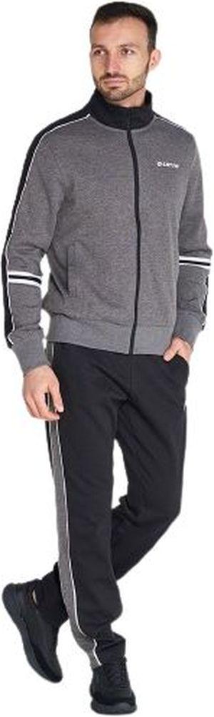 Костюм спортивный Lotto SUIT MORE III BS MEL FL M Серо-черный (214699/1PC)
