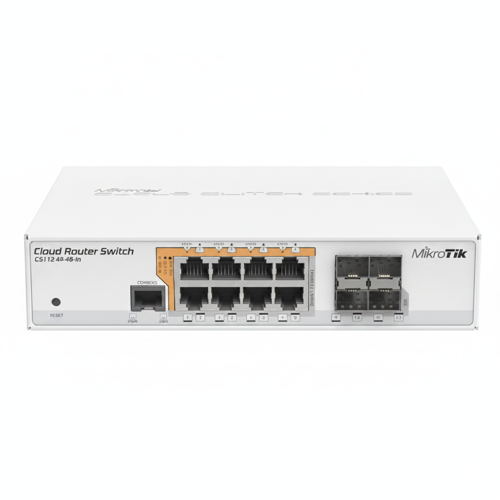 Комутатор 8 портів керований MikroTik CRS112-8P-4S-IN PoE (2863456234)