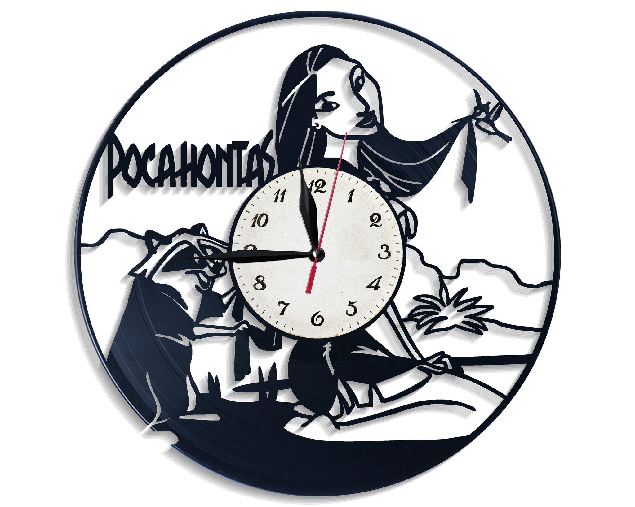 Часы настенные Покахонтас 2792 из виниловой пластинки