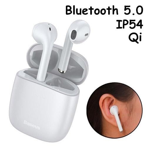 Наушники беспроводные Baseus Encok W04 Pro Bluetooth White (5050) - фото 2