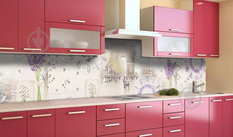 Наклейка виниловая кухонный фартук  Zatarga  "Лаванда Винтаж"  600х3000 мм