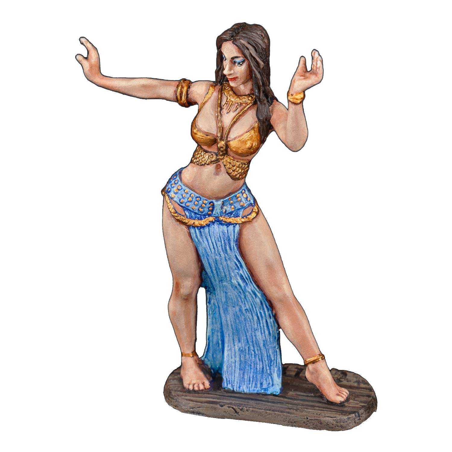 Статуэтка коллекционная раскрашенная Танцовщица из металла и олова 6,5 см (42000214)