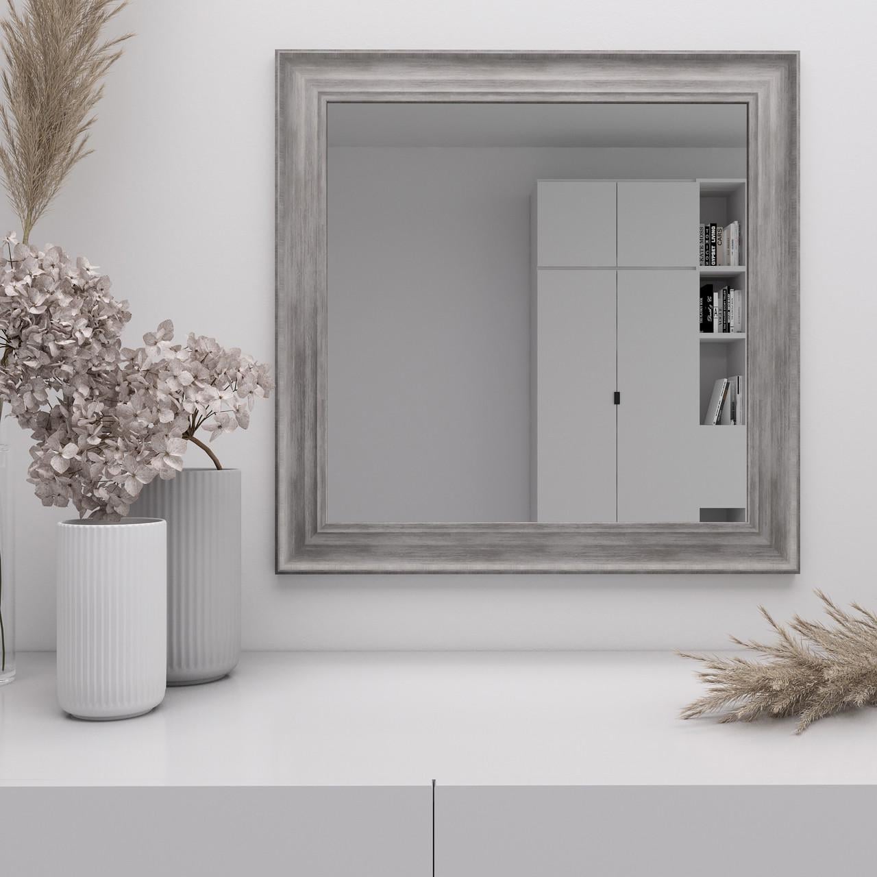 Зеркало квадратное Black Mirror 72х72 см Серебристый никель (7024-411)