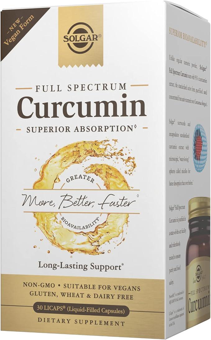 Добавка натуральная Куркумин полного спектра Solgar Full Spectrum Curcumin 30 софтгель