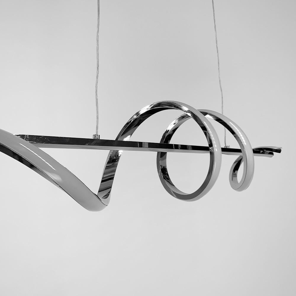 Люстра видовжена Wave 100 см Срібний (K 23-1000 CH) - фото 7