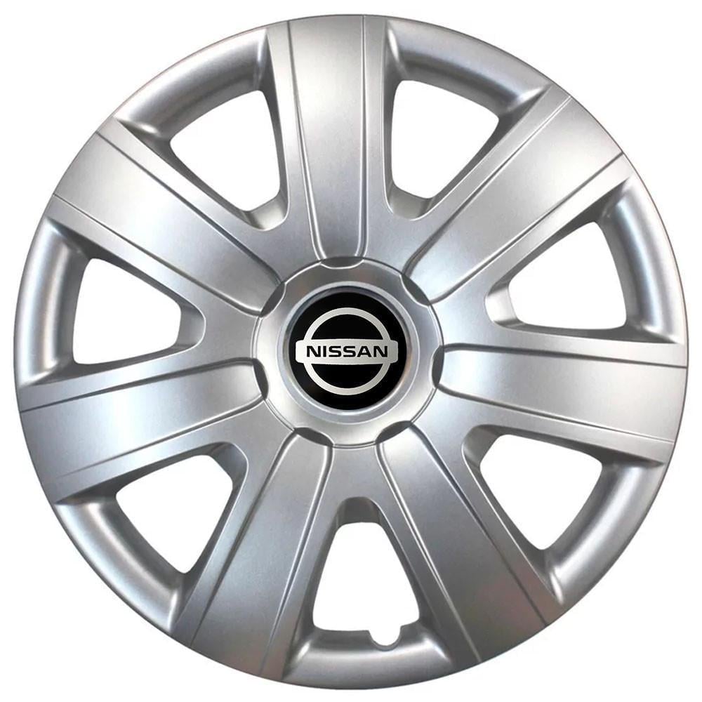 Колпаки SJS R16 с логотипом Nissan 415 4 шт. Серебристый (2654562455)