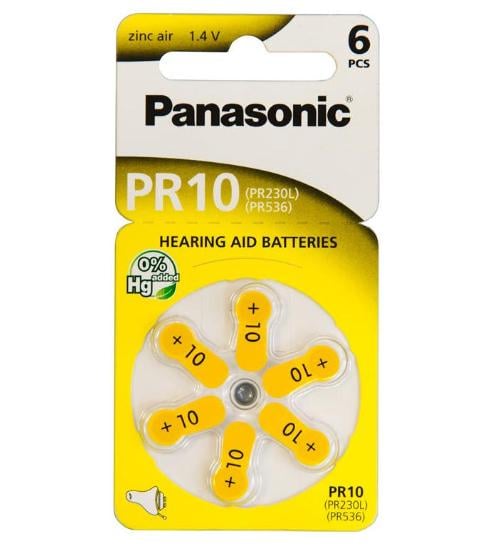 Батарейка Panasonic PR230 1,4В PR-230/6LB 6 шт. (11401517)