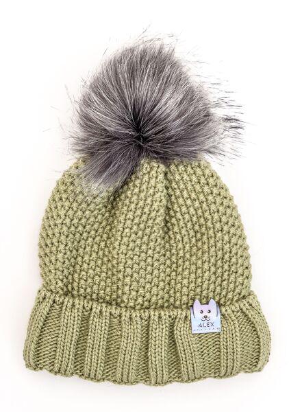 Шапка детская для мальчиков Дог D852 флис 46-50 см Хаки