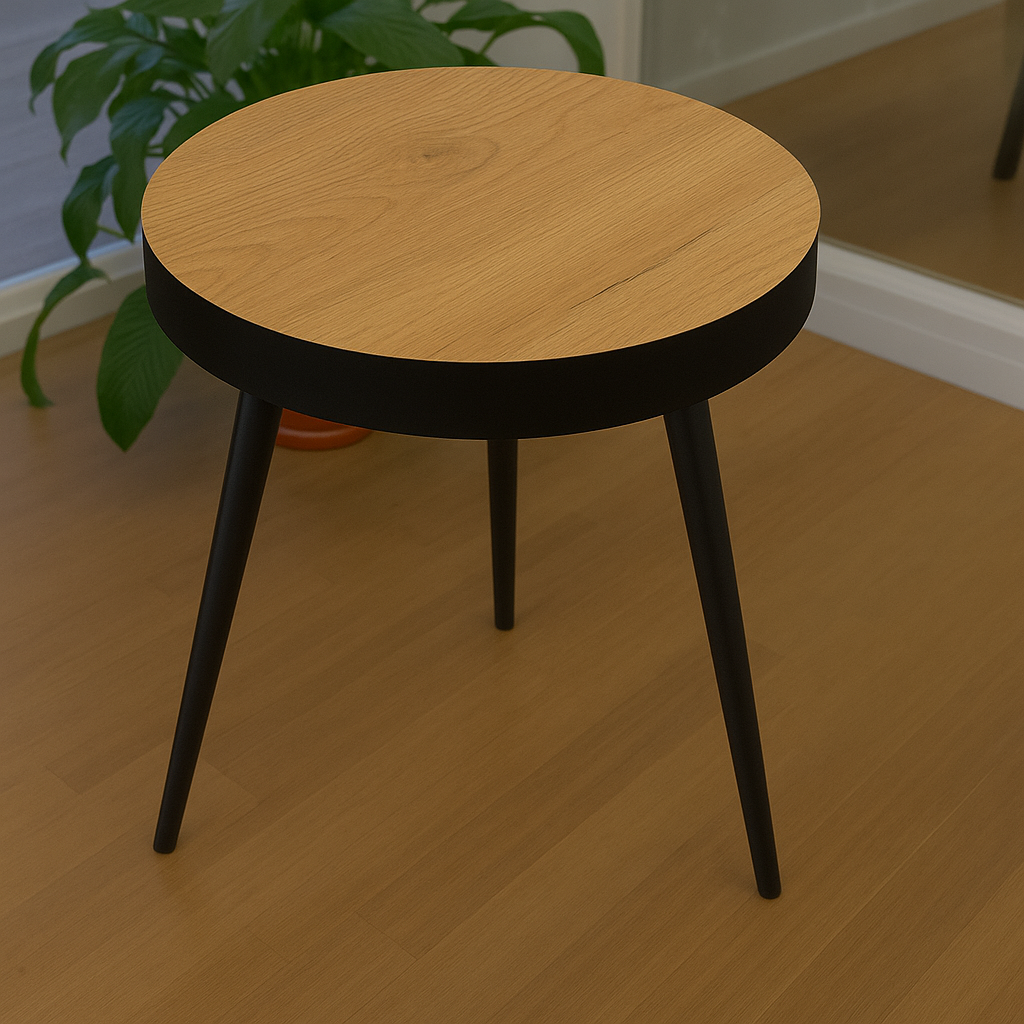 Кофейный столик Fmebel 400х400х438 мм Дуб крафт золотой