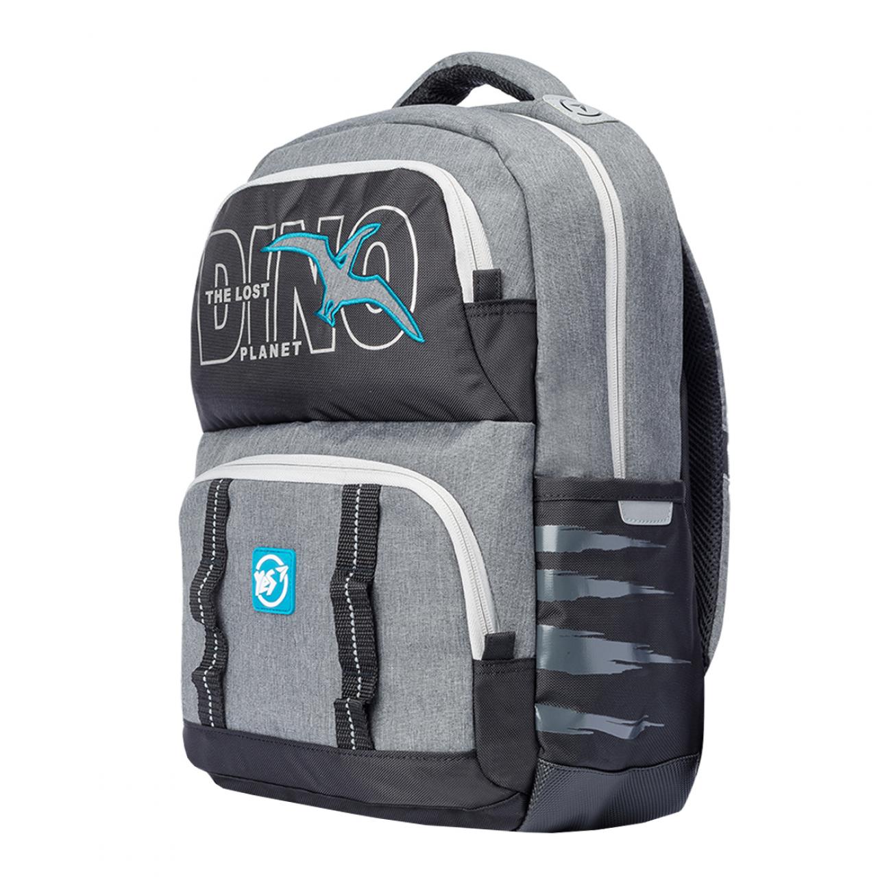 Рюкзак школьный YES Juno x Dino 42x30x14 см 17,5 л Черный (558143)