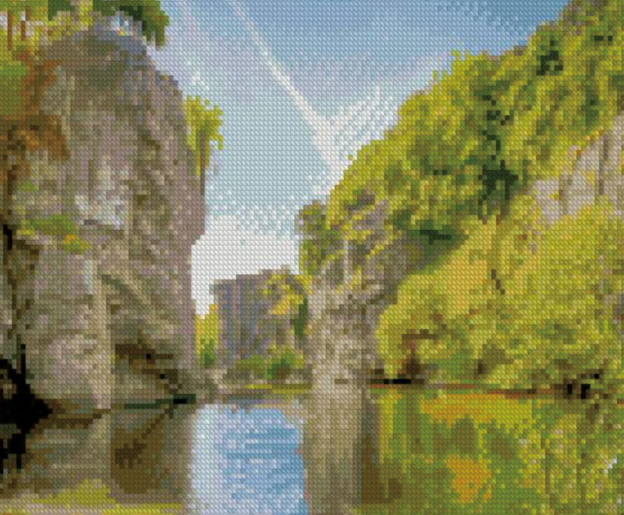 Алмазная мозаика Strateg Бухта среди скал 30х40 см (HX233)