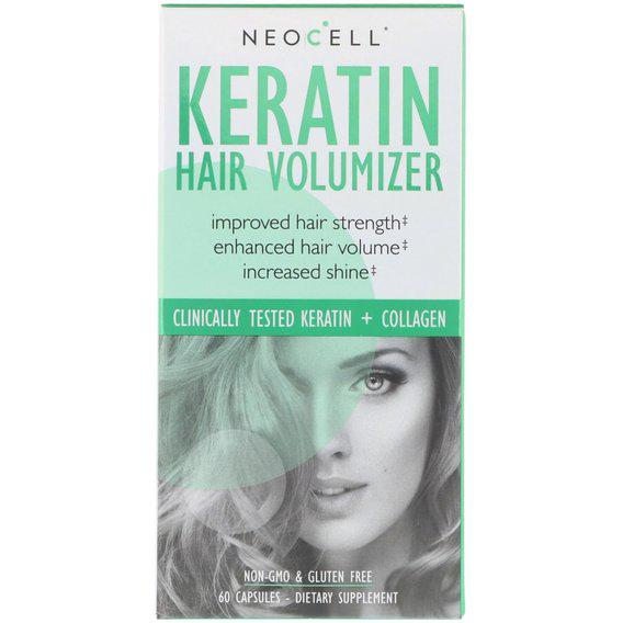 Комплекс для шкіри, волосся і нігтів Neocell Keratin Hair Volumizer 60 Caps - фото 2