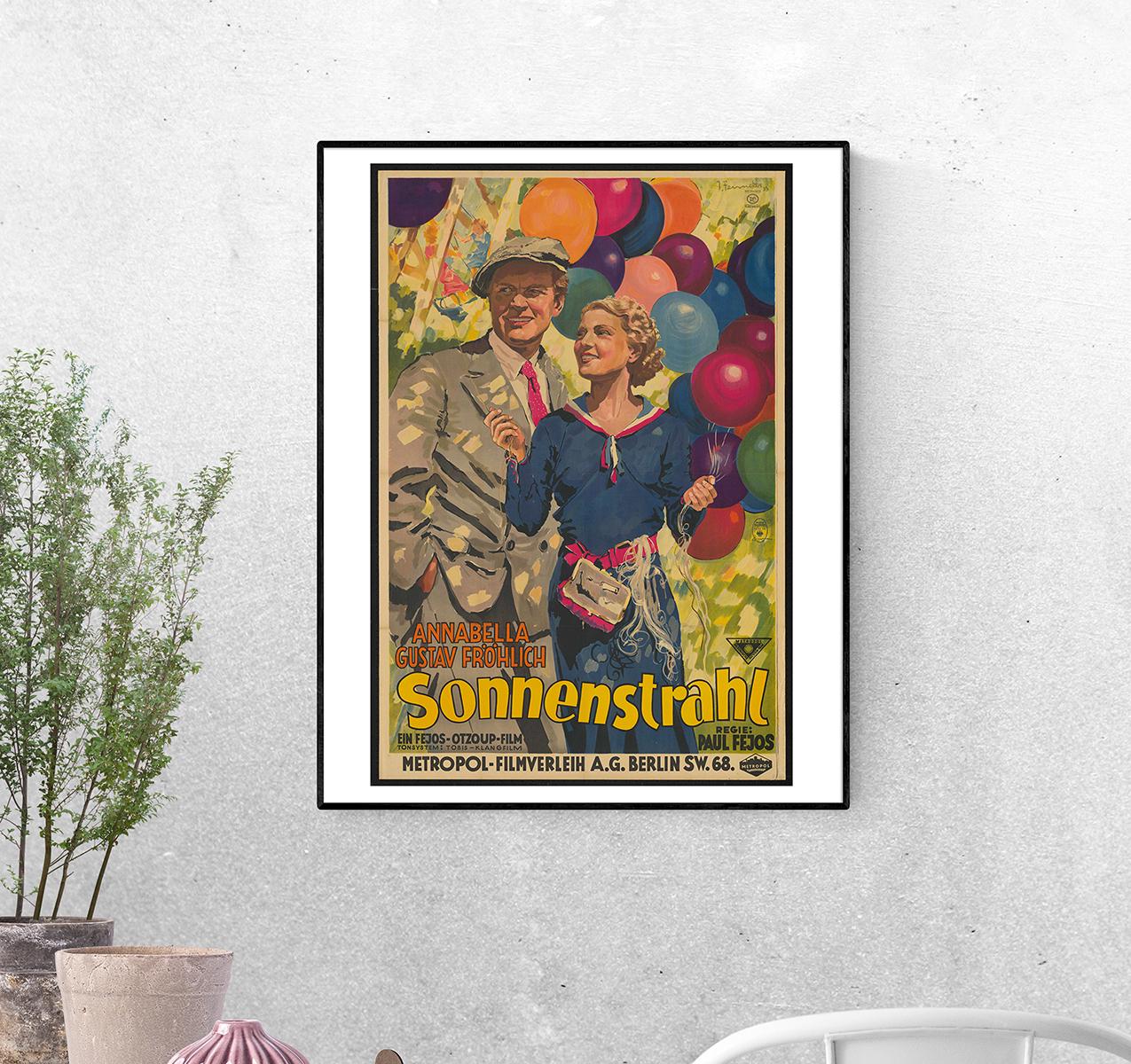 Постер Луч солнца 1933 г. Режиссёр Пал Фейош художник Йозеф Феннекер А-0 (Afisha1900015_Poster)