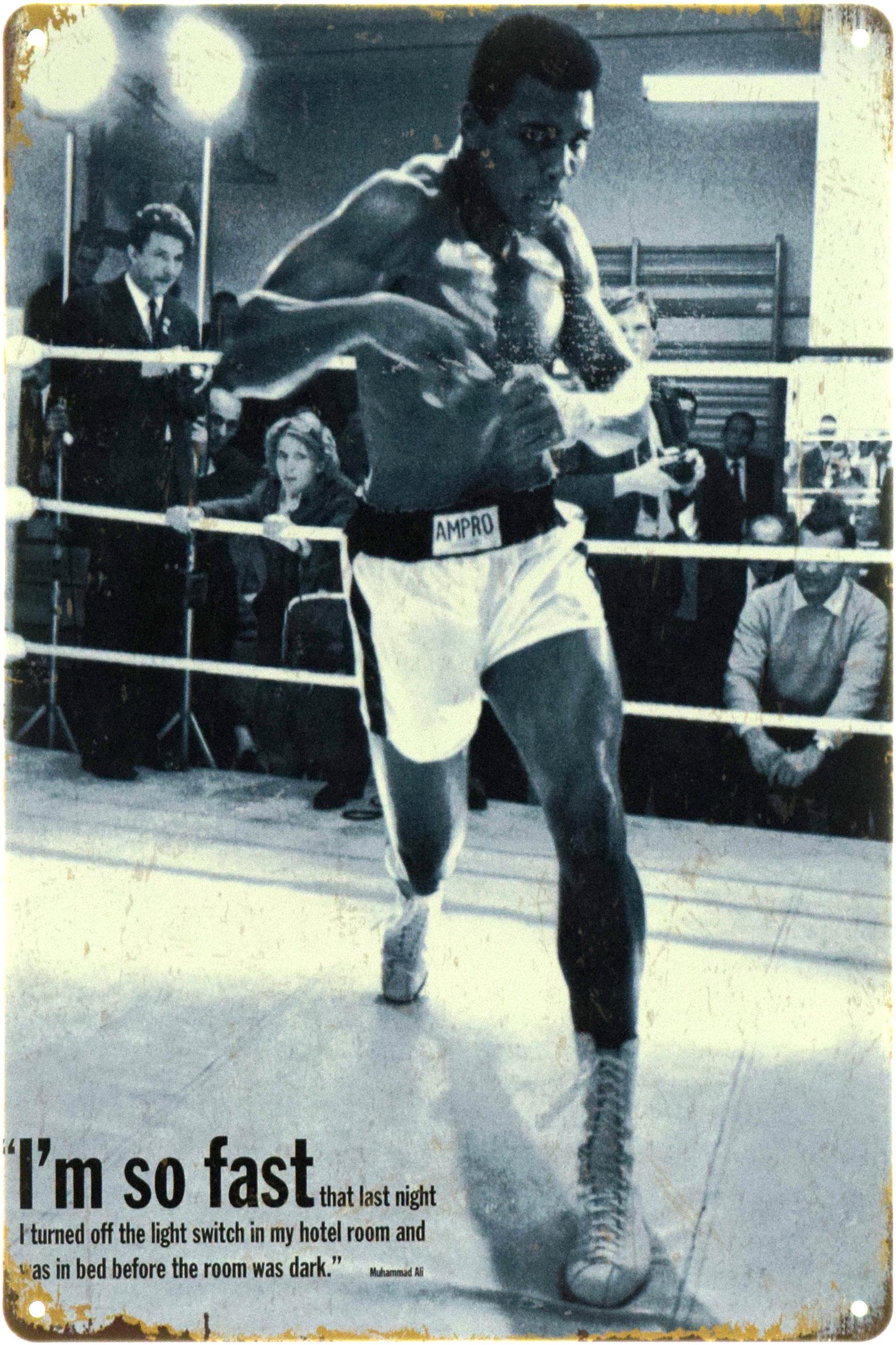 Табличка металева "Muhammad Ali I'm So Fast" 20x30 см (ms-104445)
