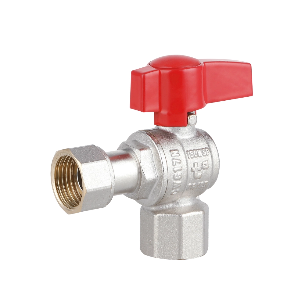 Кран шаровой угловой Thermo Alliance Standart 1/2"ВВ с накидной гайкой (SD00054689)