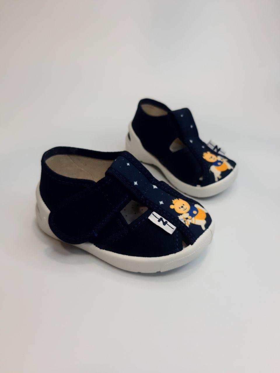 Тапочки для хлопчика Waldi текстильні р. 22 14,6 см Синій (360/12-726)