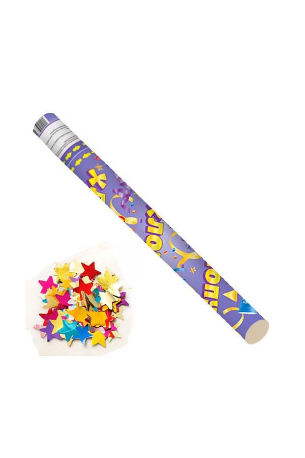 Пневмохлопушка 9304 Зірки 20 см Різнокольоровий