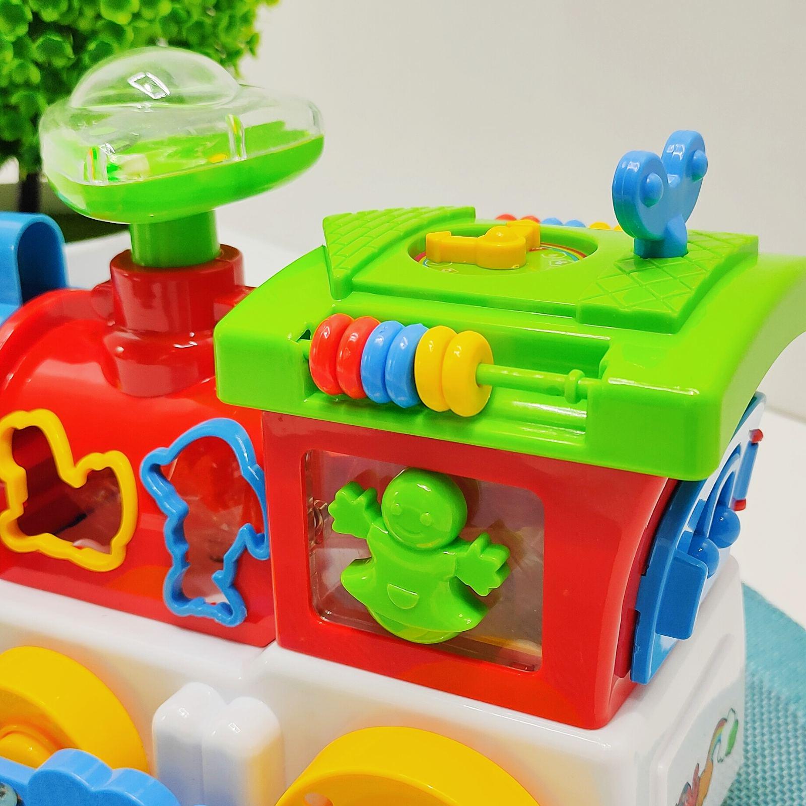 Паровоз розвиваючий TK Group на батарейках пищалка на трубі/підсвічування українське озвучування Червоно-зелений (93866) - фото 3 Паровоз розвиваючий TK Group на батарейках пищалка на трубі/підсвічування українське озвучування Червоно-зелений (93866) - фото 3