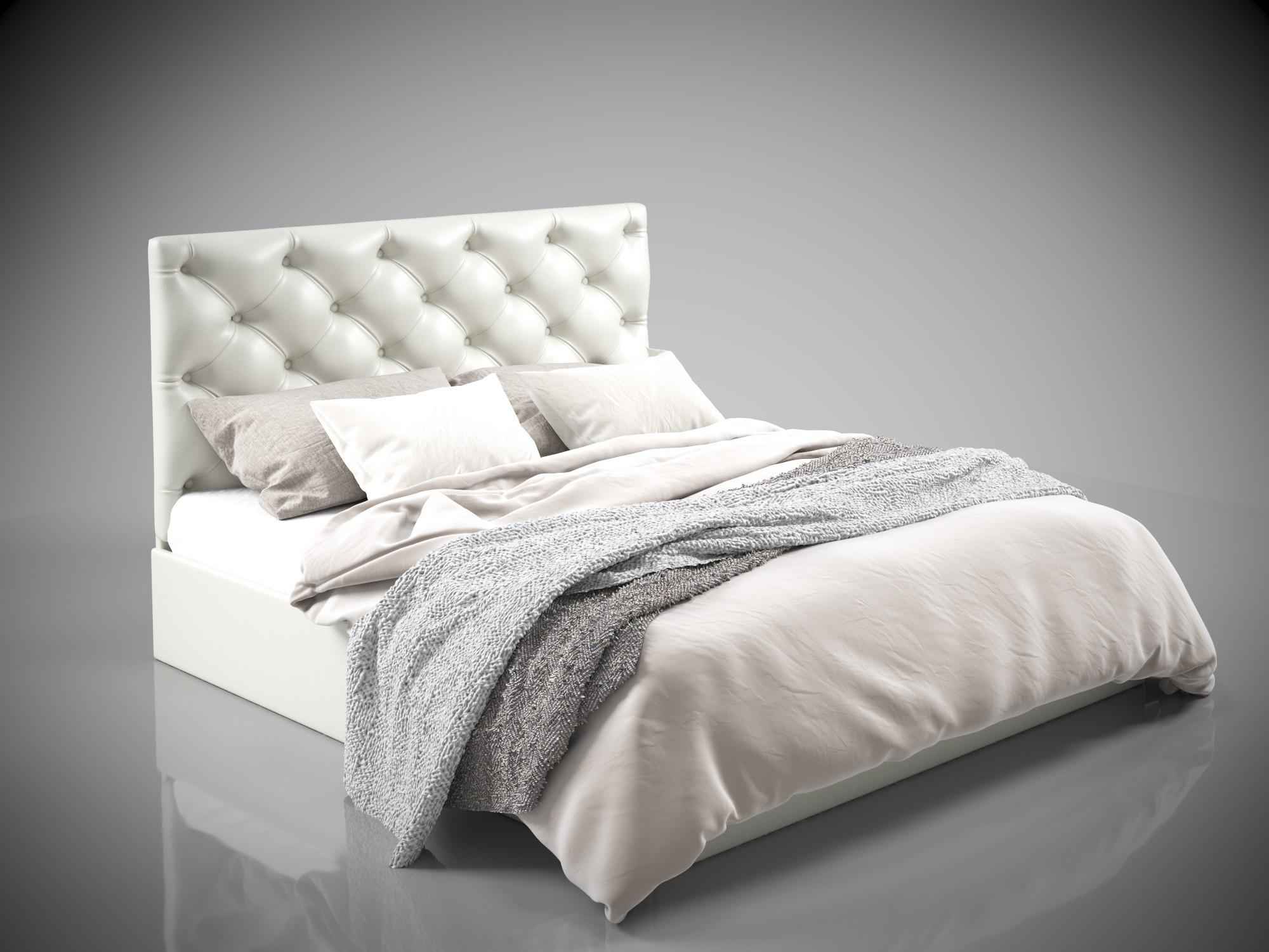 Кровать DaiquiriDesign без подъемного механизма 160x200 см Белый (sent_103)