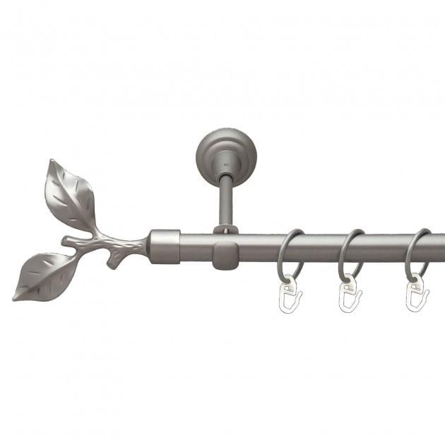 Карниз для штор Orvit Лист розы однорядный 16 мм 300 см Сатин (000-5802)