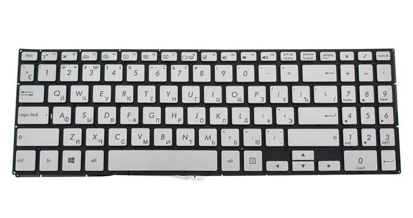 Клавиатура для ноутбука Asus UX561 series rus без кадра/подсветки клавиш Silver (171741)