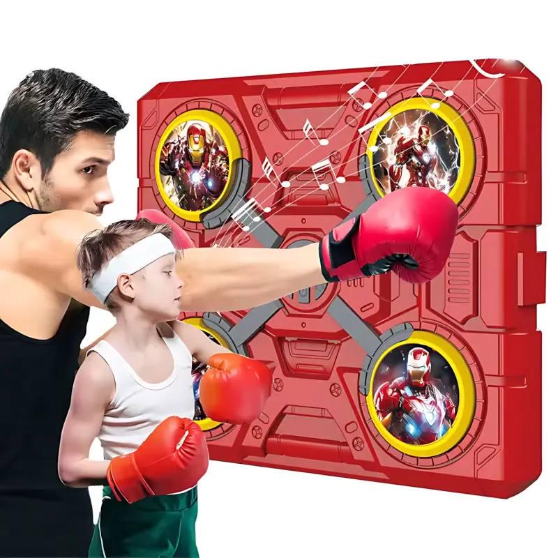 Детский музыкальный тренажер для бокса Iron Man настенный с Bluetooth и LED-подсветкой Красный (89fb7071) - фото 4 Детский музыкальный тренажер для бокса Iron Man настенный с Bluetooth и LED-подсветкой Красный (89fb7071) - фото 4