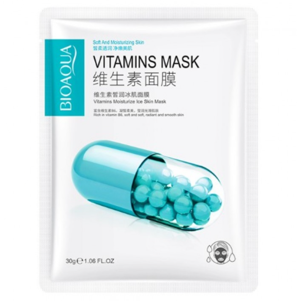 Маска для лица Bioaqua Vitamin Moisturize Skin Beaty Mask с витамином B6 30 г (011507)