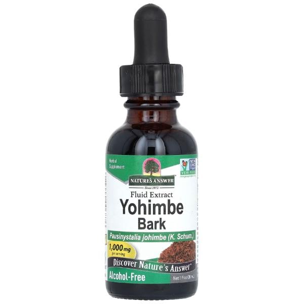 Йохімбе Nature's Answer Yohimbe Bark 1000 мг Alcohol-Free 30 мл 30 порцій (000022225)