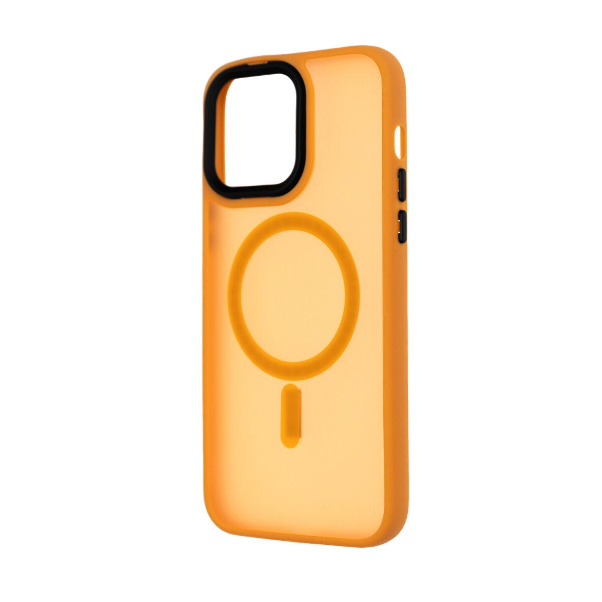 Противоударный чехол для Apple iPhone 15 Pro Max Cosmic Magnetic Color HQ / Orange