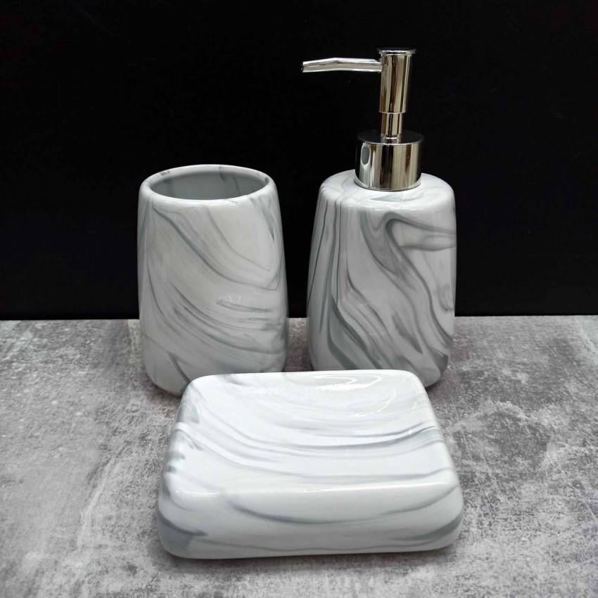 Набір аксесуарів для ванної кімнати BonaDi 851-248 3 пр. Сірий мармур (1529443324)