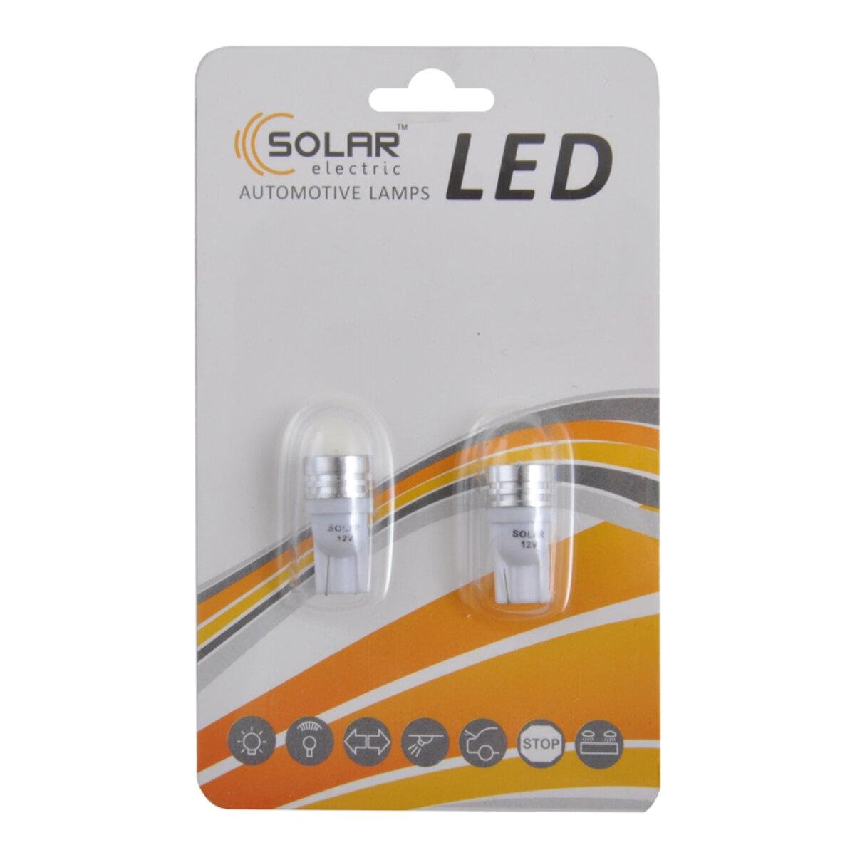 Автолампа Solar LED 12V T10 W2.1x9.5d 1SMD 1W 2 шт. White (LS241_B2) Автолампа Solar LED 12V T10 W2.1x9.5d 1SMD 1W 2 шт. White (LS241_B2)
