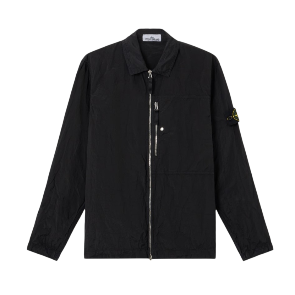 Рубашка-овершот в стиле Stone Island 1200031 Nylon Metal Черный (SI11001.1L)