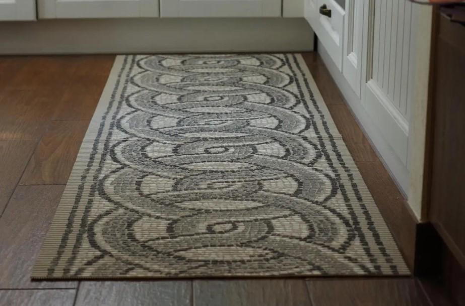Коврик противоскользящий для ванной комнаты Deco Bella Omak ПВХ Круги 65х200 см (25102)