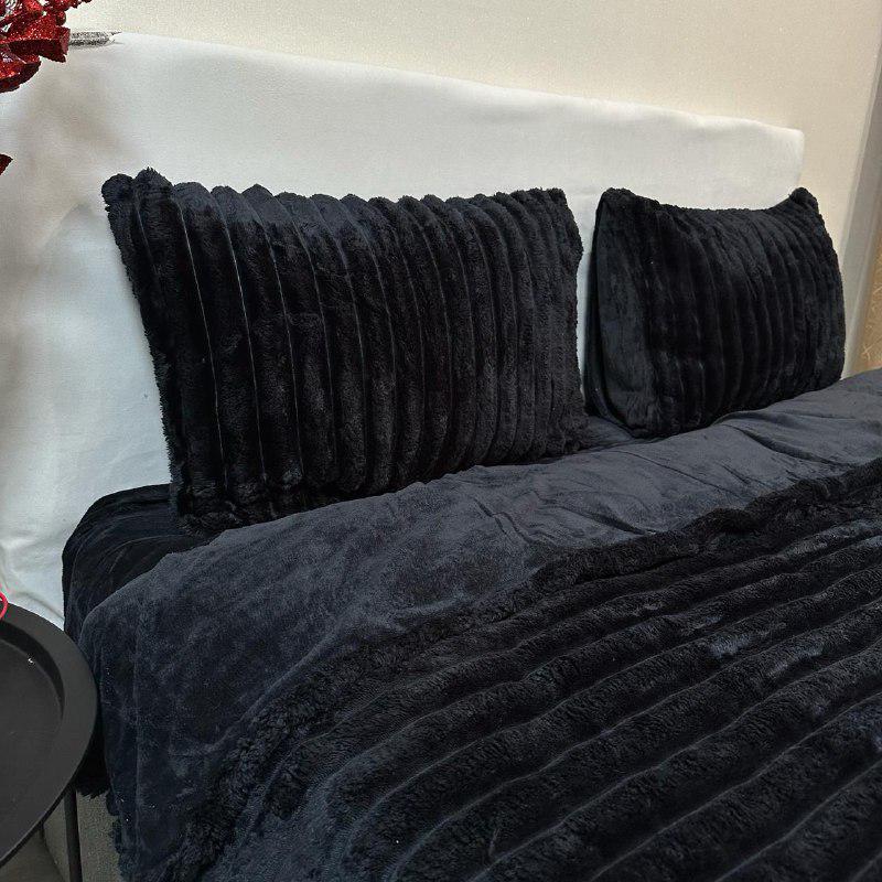 Комплект постільної білизни Шарпей мікрофібра наволочки 50х70 см 2 шт. Чорний (29356762) - фото 2