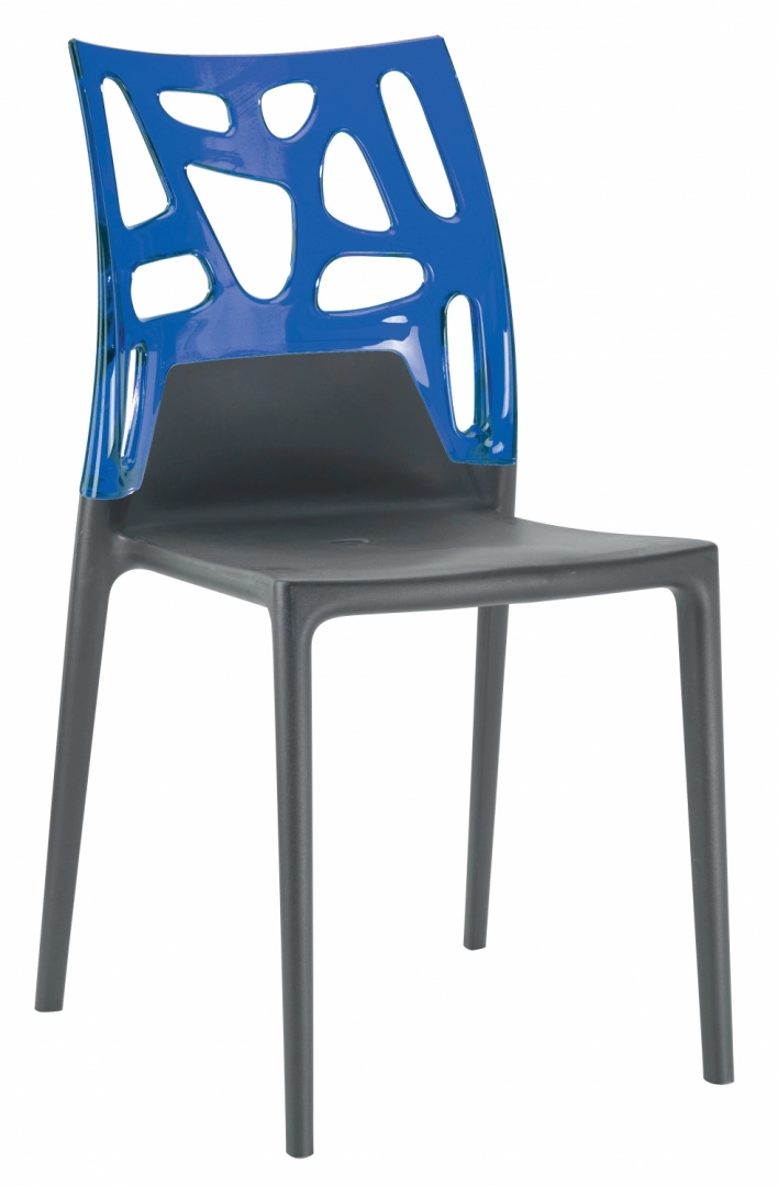 Стул Litolan Papatya Ego-Rock антрацит Прозрачно-синий (DR001990)