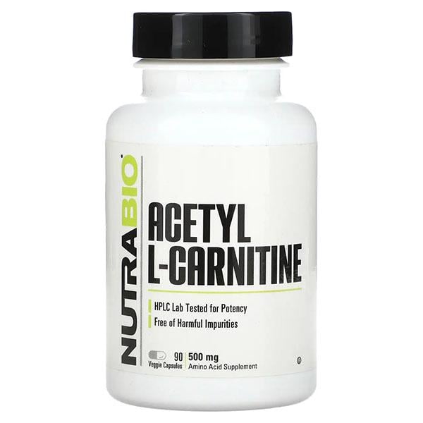 Ацетил/Карнитин NutraBio Acetyl L-Carnitine 500 мг 90 вег. капс. (000027137)