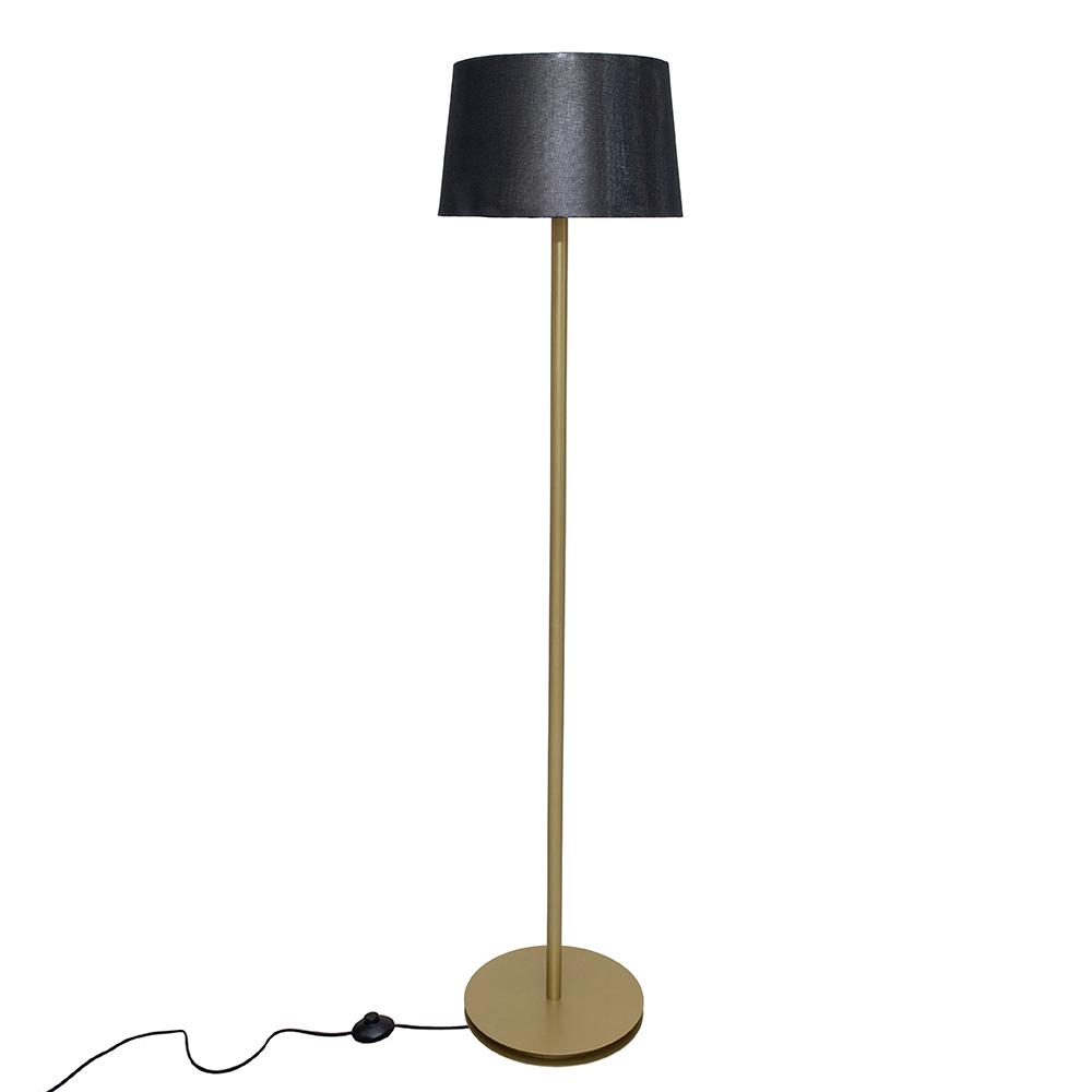 Торшер MSK ELECTRIC NL 3621 GD/BK с черным плафоном из ткани под лампу Е27 Золотой - фото 2 Торшер MSK ELECTRIC NL 3621 GD/BK с черным плафоном из ткани под лампу Е27 Золотой - фото 2