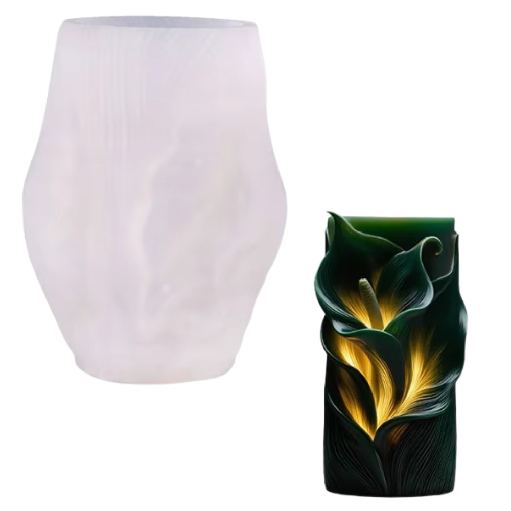 Силиконовая форма для изготовления свечи молд для изделий из пчелиного соевого воска и парафина 73х90х115 мм