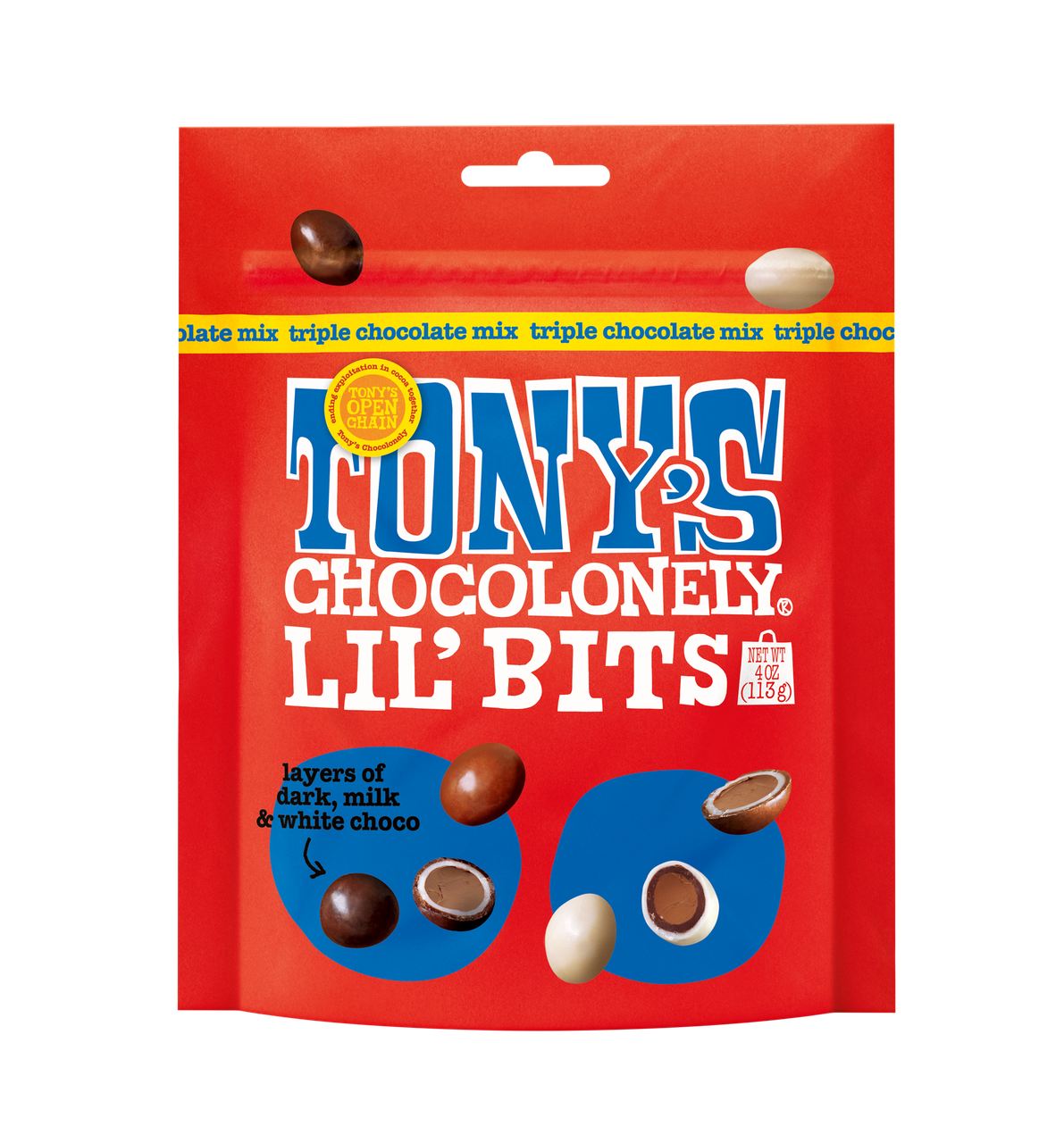 Драже Tony's Chocolonely Lil' Bits тройной шоколадный микс 113 г (2267178153)