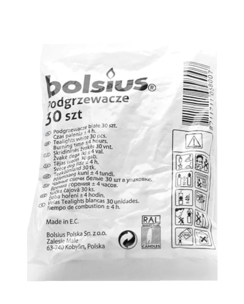 Свеча чайная Bolsius 4 час 30 шт.