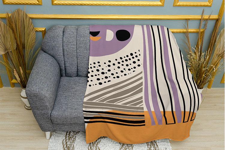 Плед PromoZP Абстрактный паттерн 2 плюш однослойный 135х150 см (102356-3)