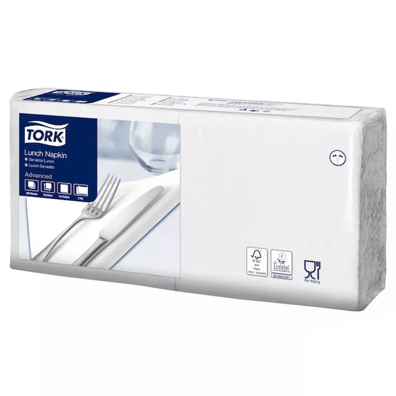Салфетки Tork 2 слоя 33х33 см 200 шт. Белый (477149)