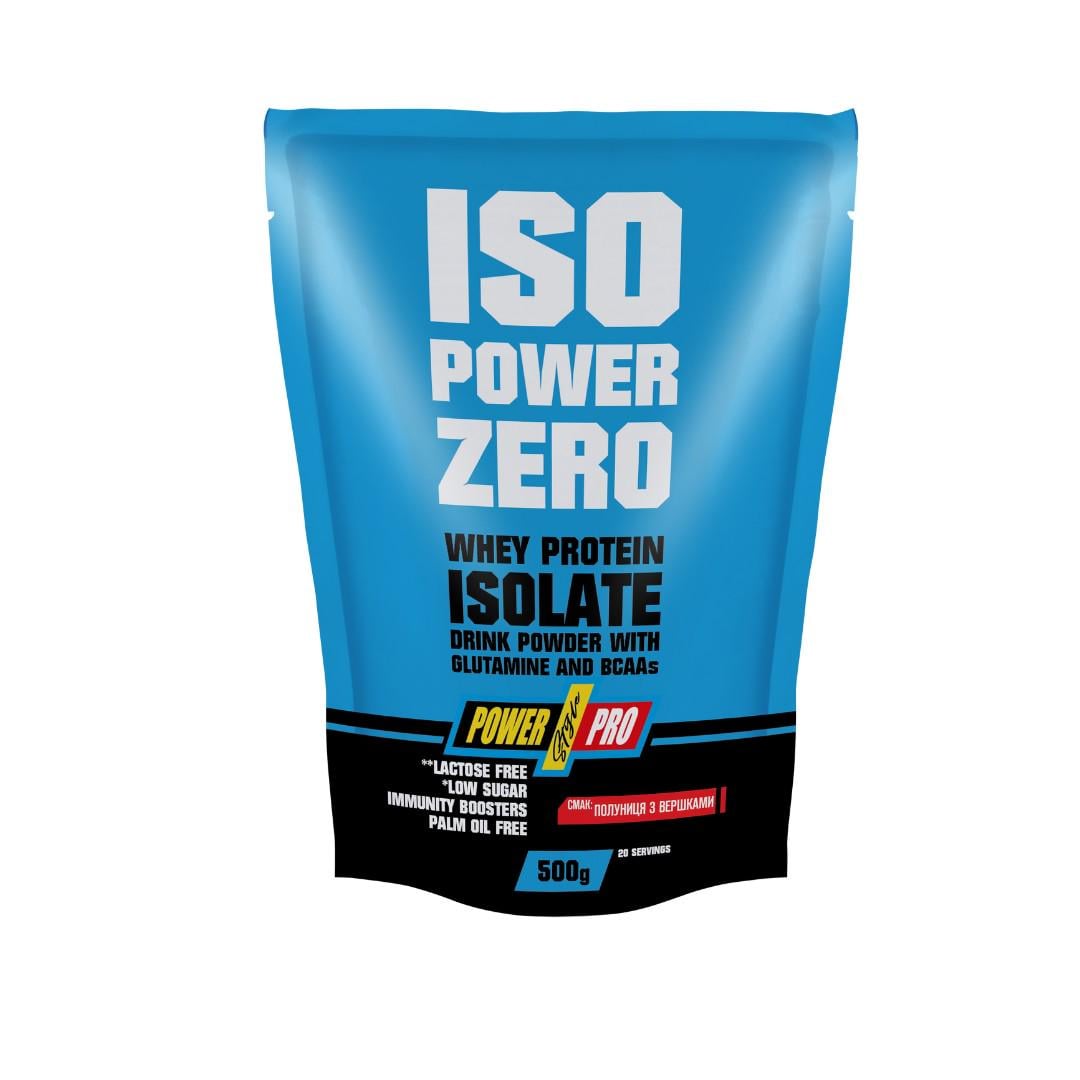 Протеїн Power Pro Iso Power Zero 500 г Полуниця з вершками Протеїн Power Pro Iso Power Zero 500 г Полуниця з вершками