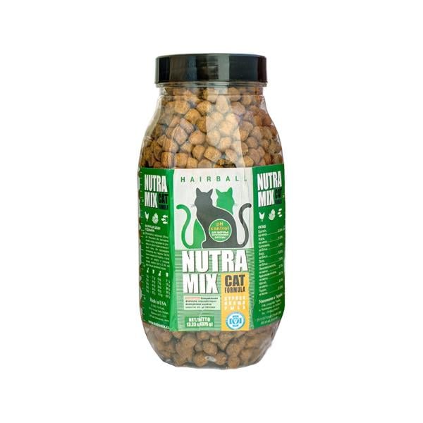 Корм для котів Nutra Mix Hairball для домашніх виведення комків шерсті/PH контроль курка/овочі/риба 375 г Зелений (000019883)