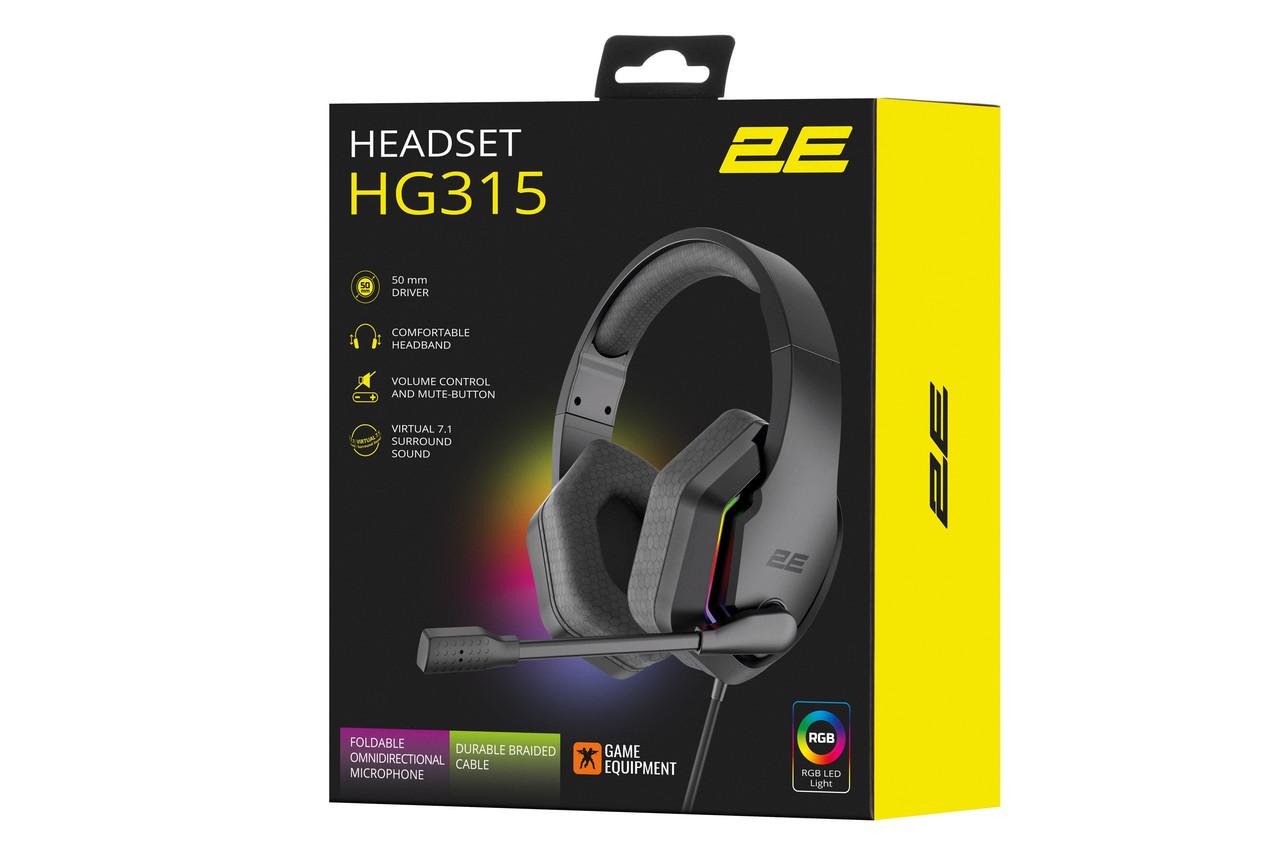 Навушники ігрові провідні з підсвіткою 2E Gaming HG315 7.1 USB-A RGB 2 м Чорний (iz15760) - фото 10