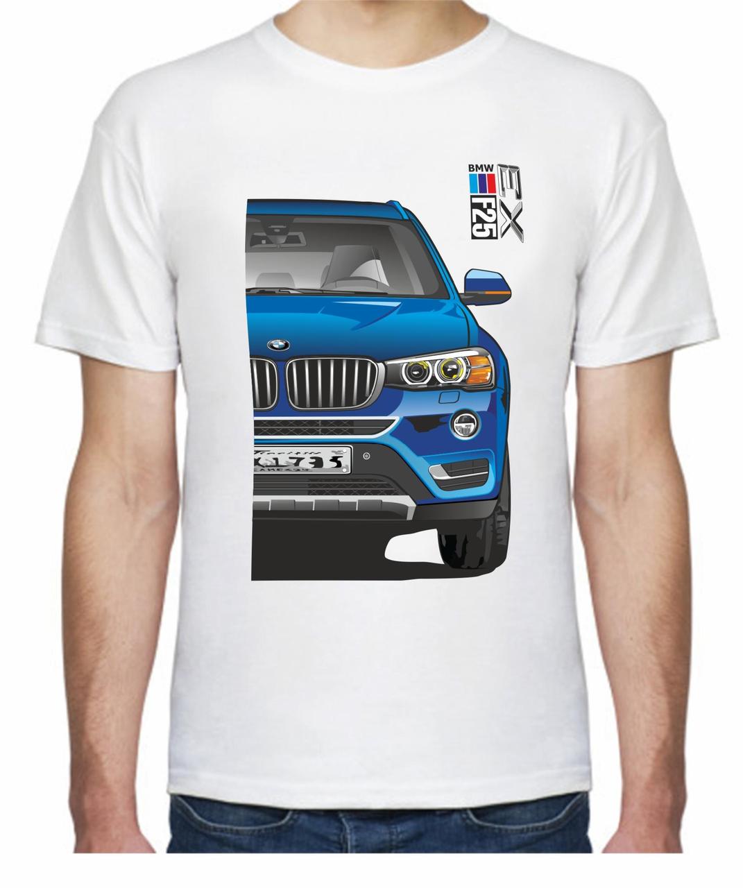Футболка мужская Avtolife BMW X3 F25 Stock F 205325 L Темно-синий/Белый (2496231542)