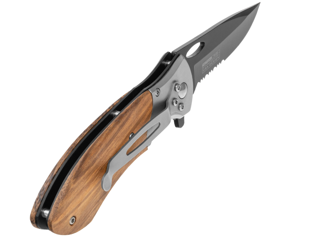 Нож складной для выживания Master Cutlery Tac-Force TF-876 Spring Assisted Wood TF-876 - фото 2