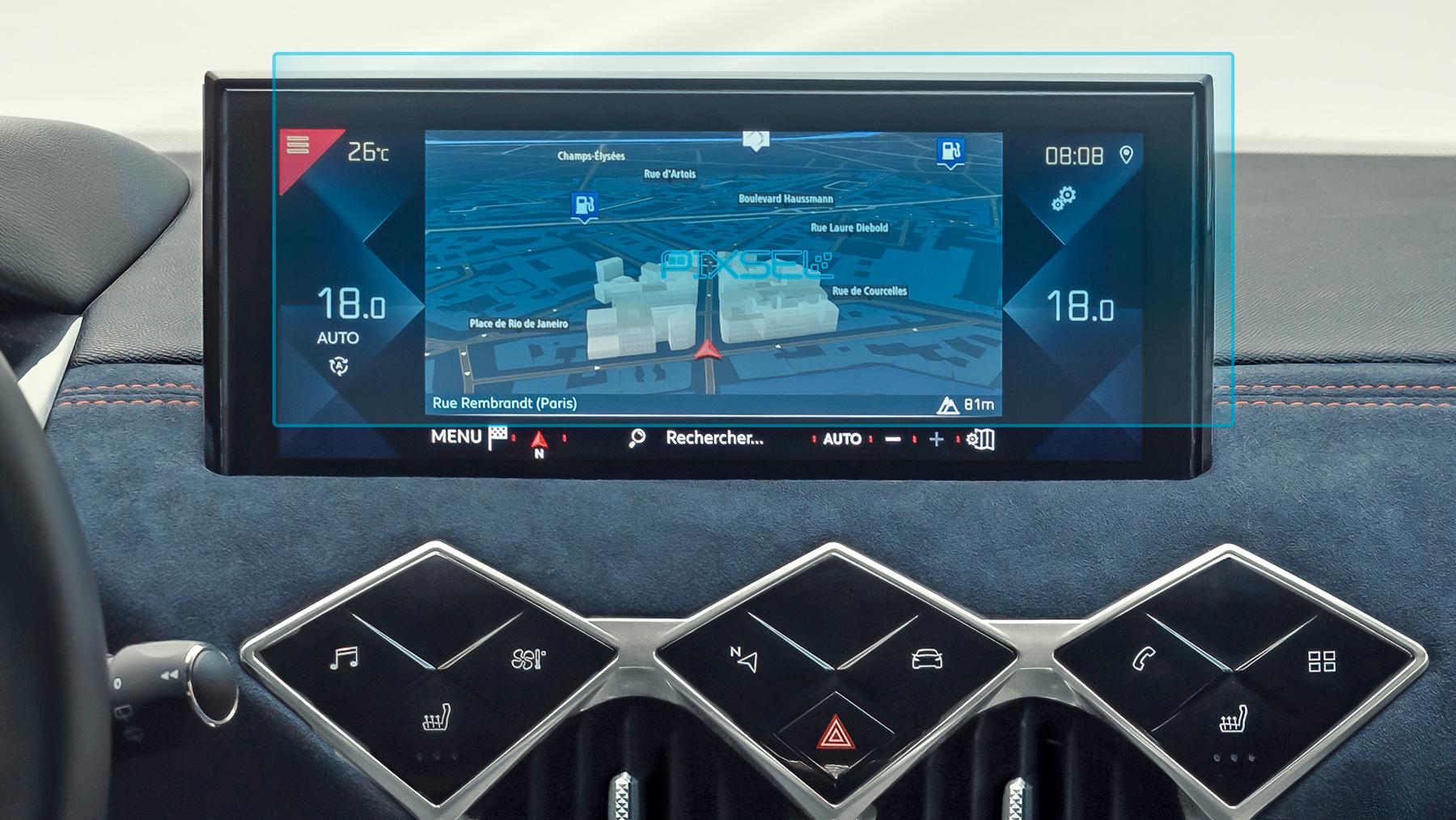 Стекло защитное Pixsel гибридный глянец на монитор DS 3 11,4“ 2018